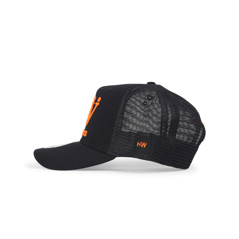 Black and Orange Trucker Hat