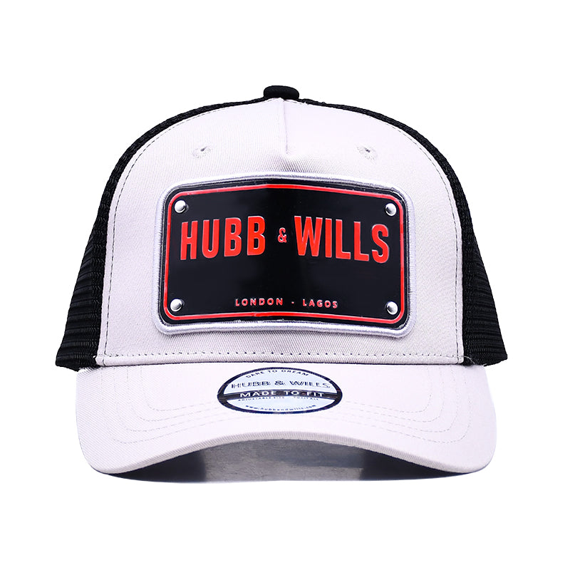 Aluminium Patch Hat - Beige/Red