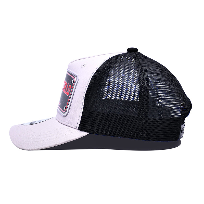 Aluminium Patch Hat - Beige/Red