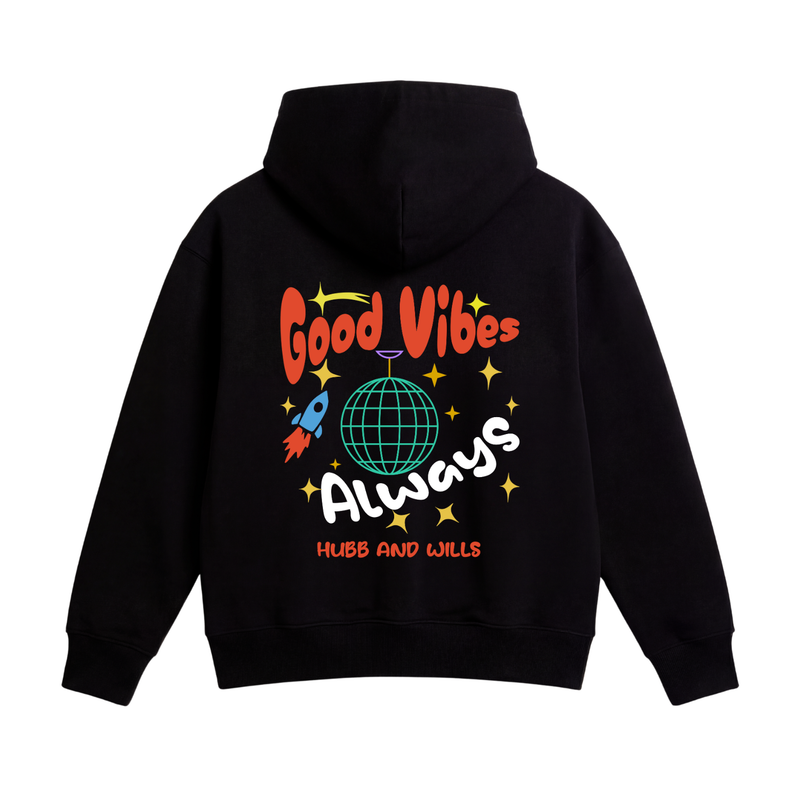 Good Vibes Always Hoodie - Black