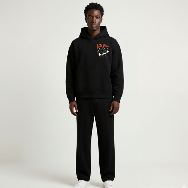Hubb & Wills – “Good Vibes Always” Hoodie - Black