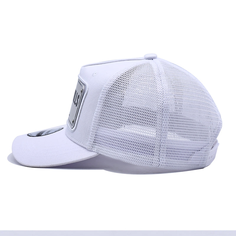 Aluminium Patch Hat - White