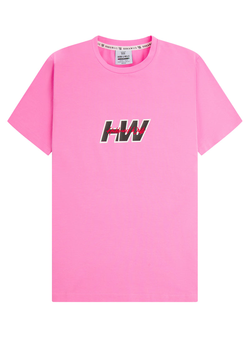 Signature Block Tee - Pink