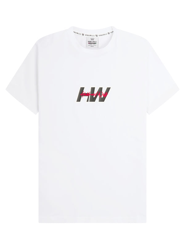 Signature Block Tee - White