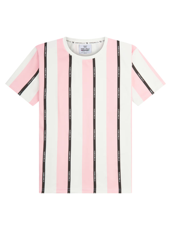 Stripe Print Tee - Pink