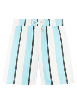 Stripe Print Short - Blue