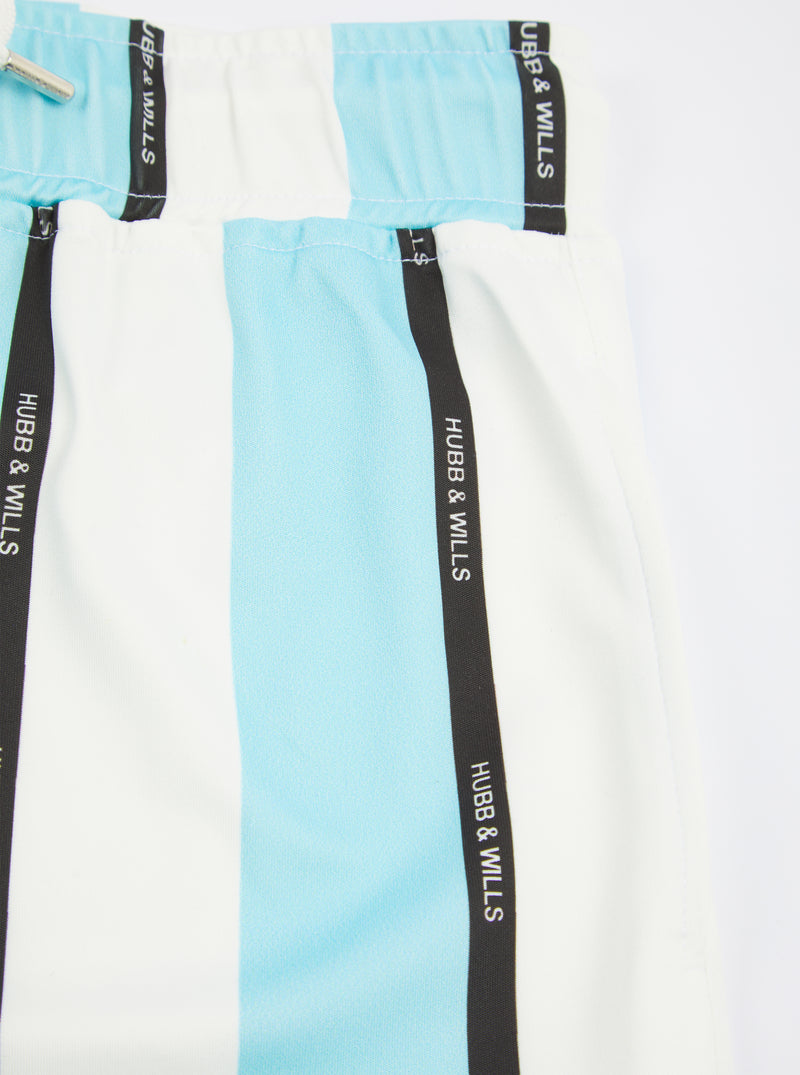 Stripe Print Short - Blue