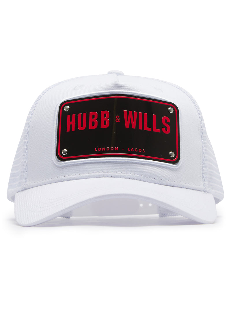 Aluminium Patch Hat - White/Red