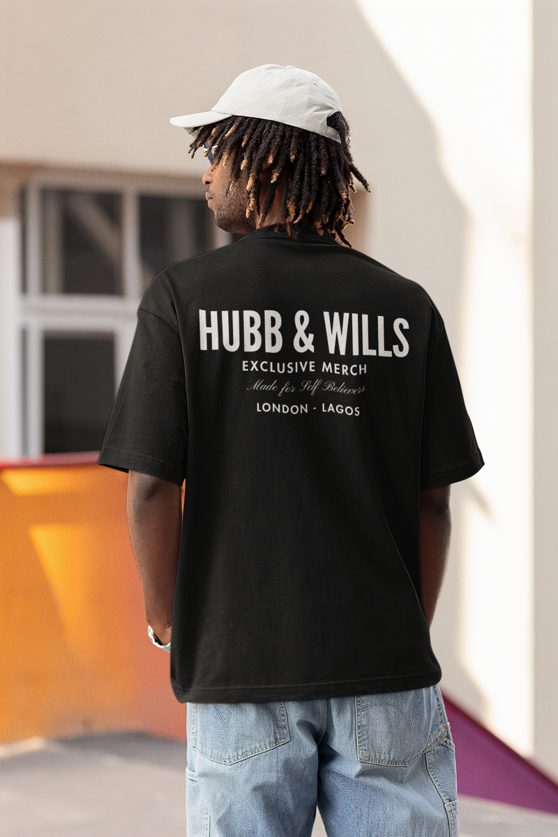 Hubb and Wills Rose Arch Tee - Black