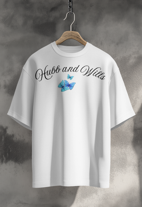 Hubb and Wills – “Dreamers” Oversized Tee - White
