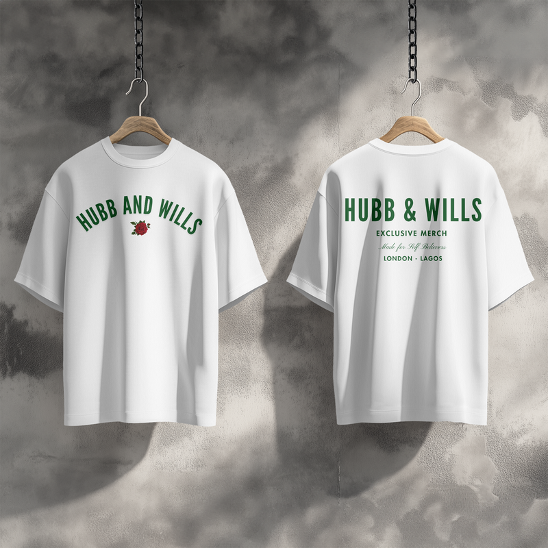 Hubb and Wills Rose Arch Tee - White