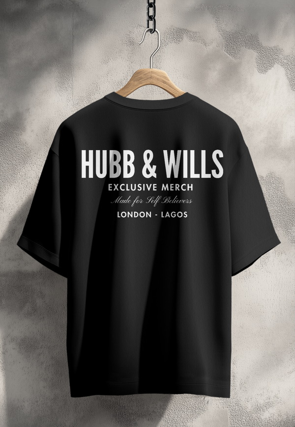 Hubb and Wills Rose Arch Tee - Black