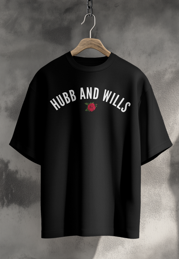 Hubb and Wills Rose Arch Tee - Black