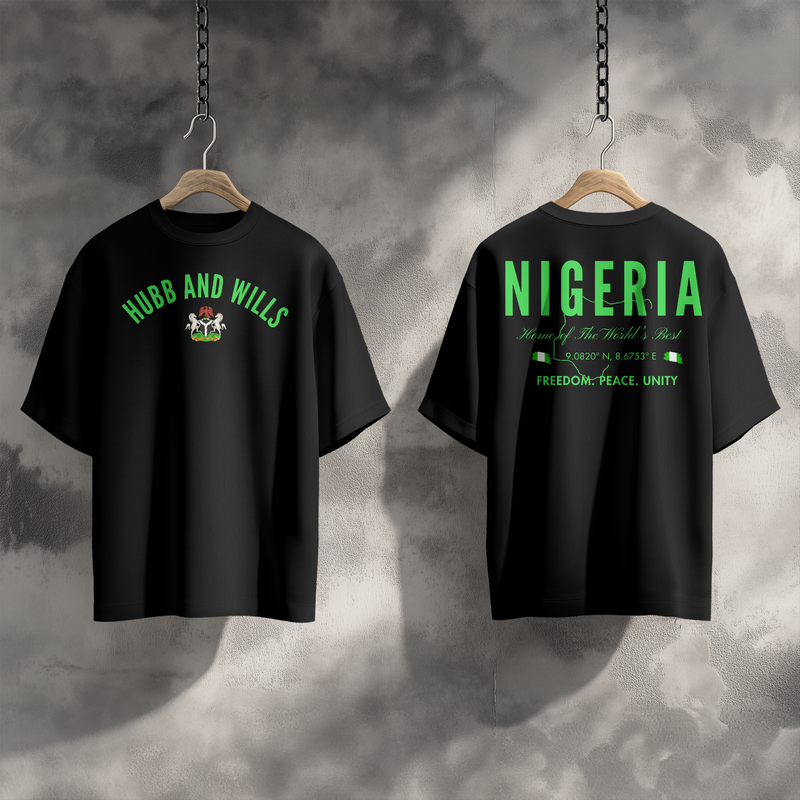 Hubb and Wills Nigeria Tshirt - Black