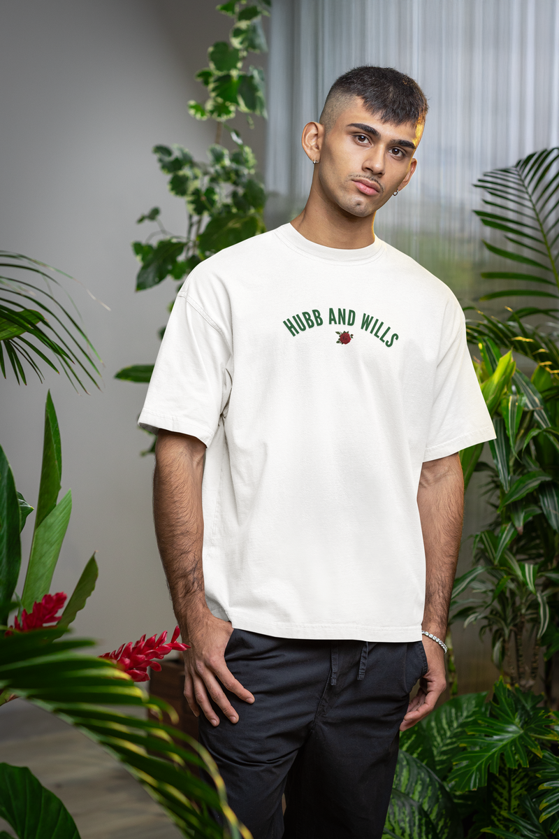 Hubb and Wills Rose Arch Tee - White