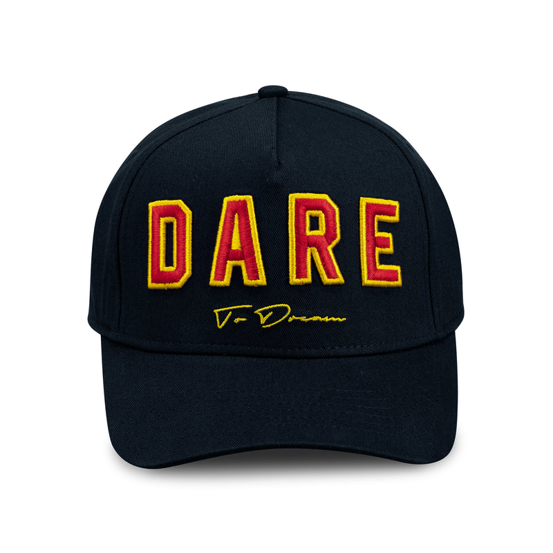 Denim Blue and Red Cap