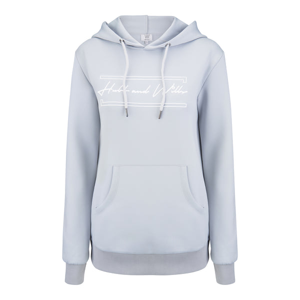 Hubb & Wills For Her  Scripto Grey Hoodie