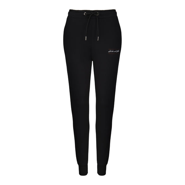 Hubb & Wills For Her Scripto Black Hoodie